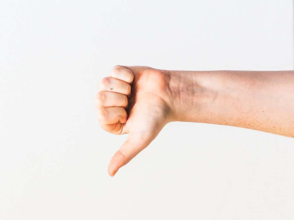 Thumbs Down Gesture Wallpaper