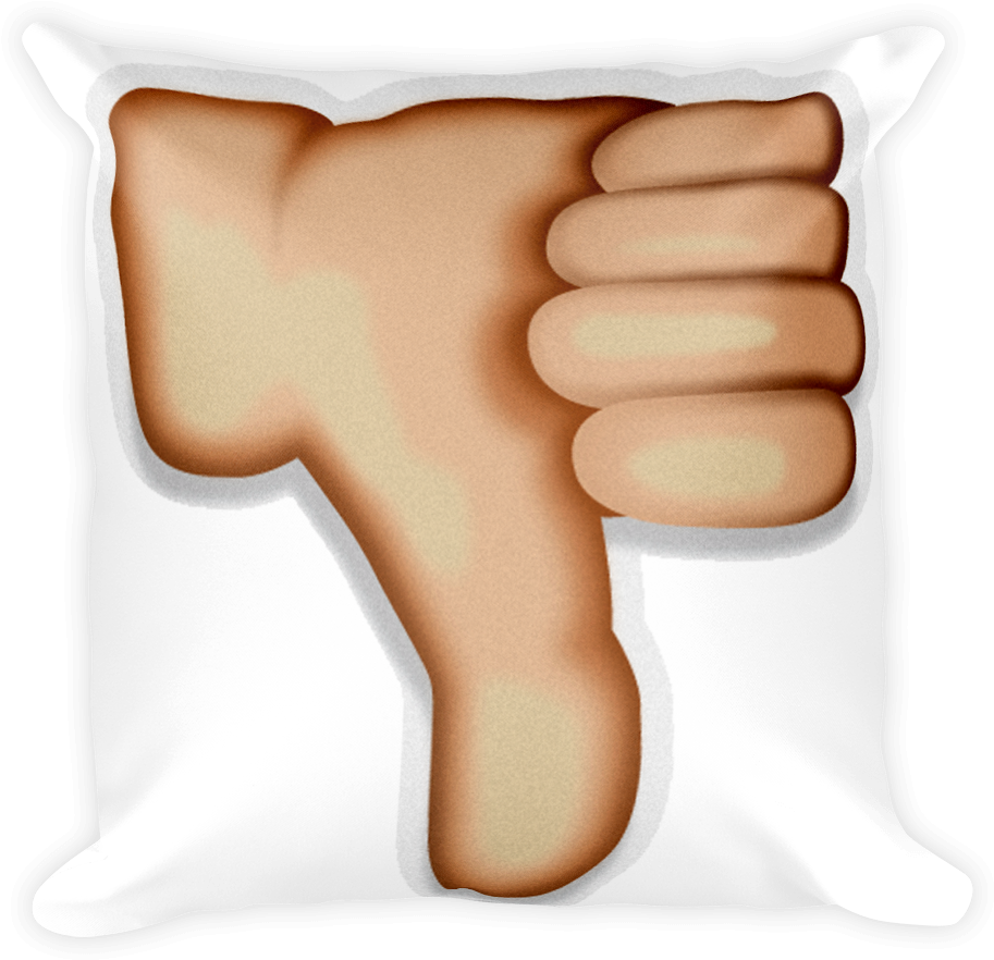 Thumbs Down Pillow Emoji PNG
