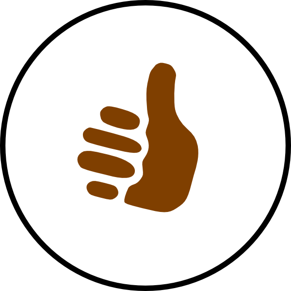 Thumbs Up Emoji Brown Circle Background PNG