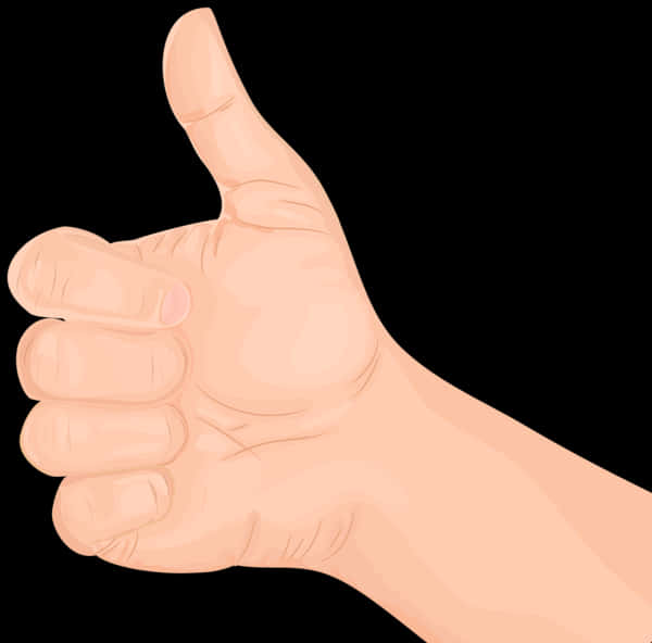 Thumbs Up Gesture Illustration PNG