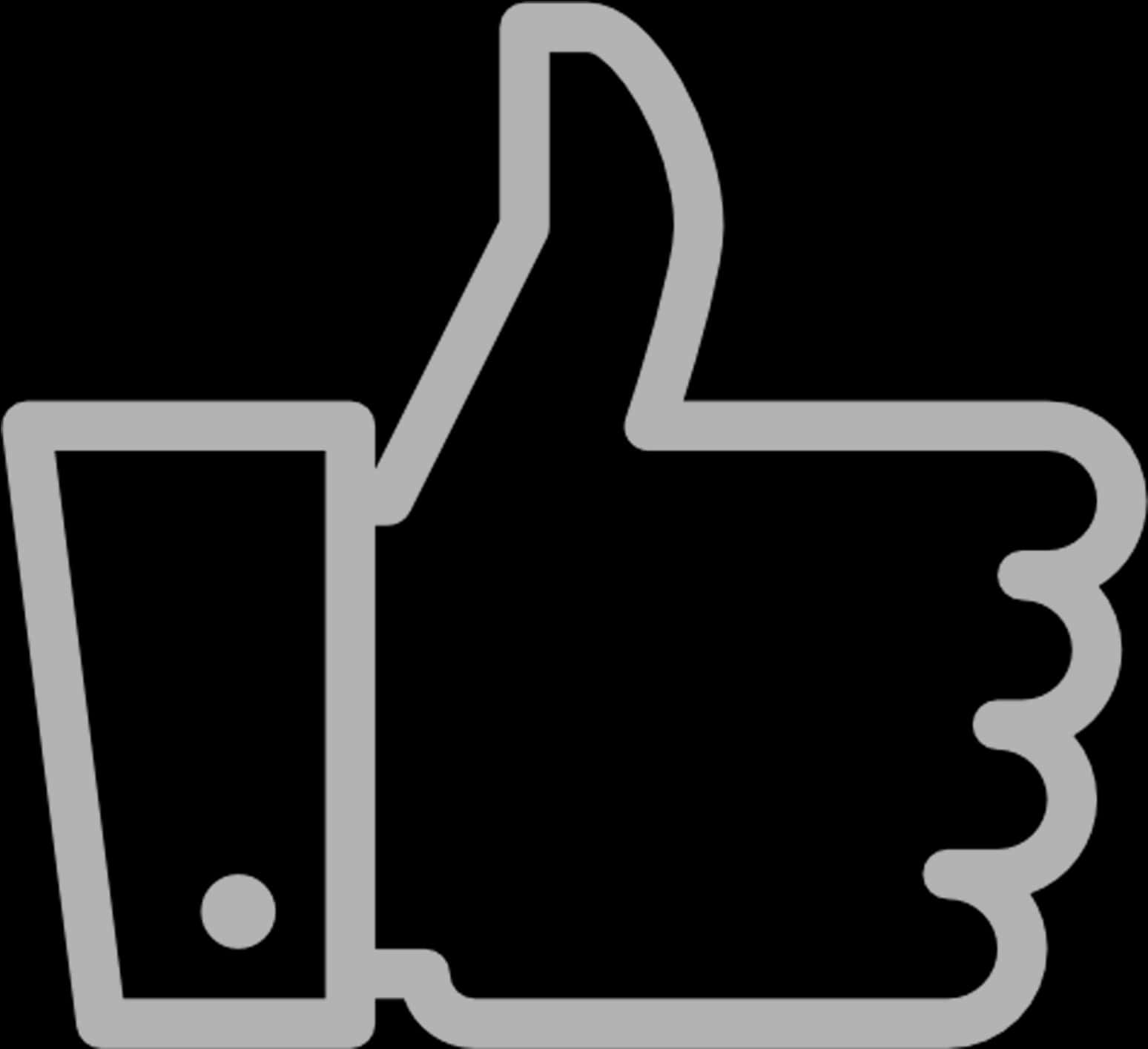 Thumbs Up Icon Blackand White PNG
