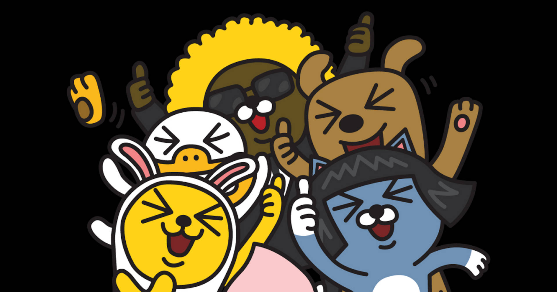 Thumbs Up Kakao Friends Background