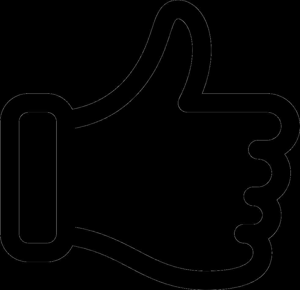 Thumbs Up Silhouette Outline PNG