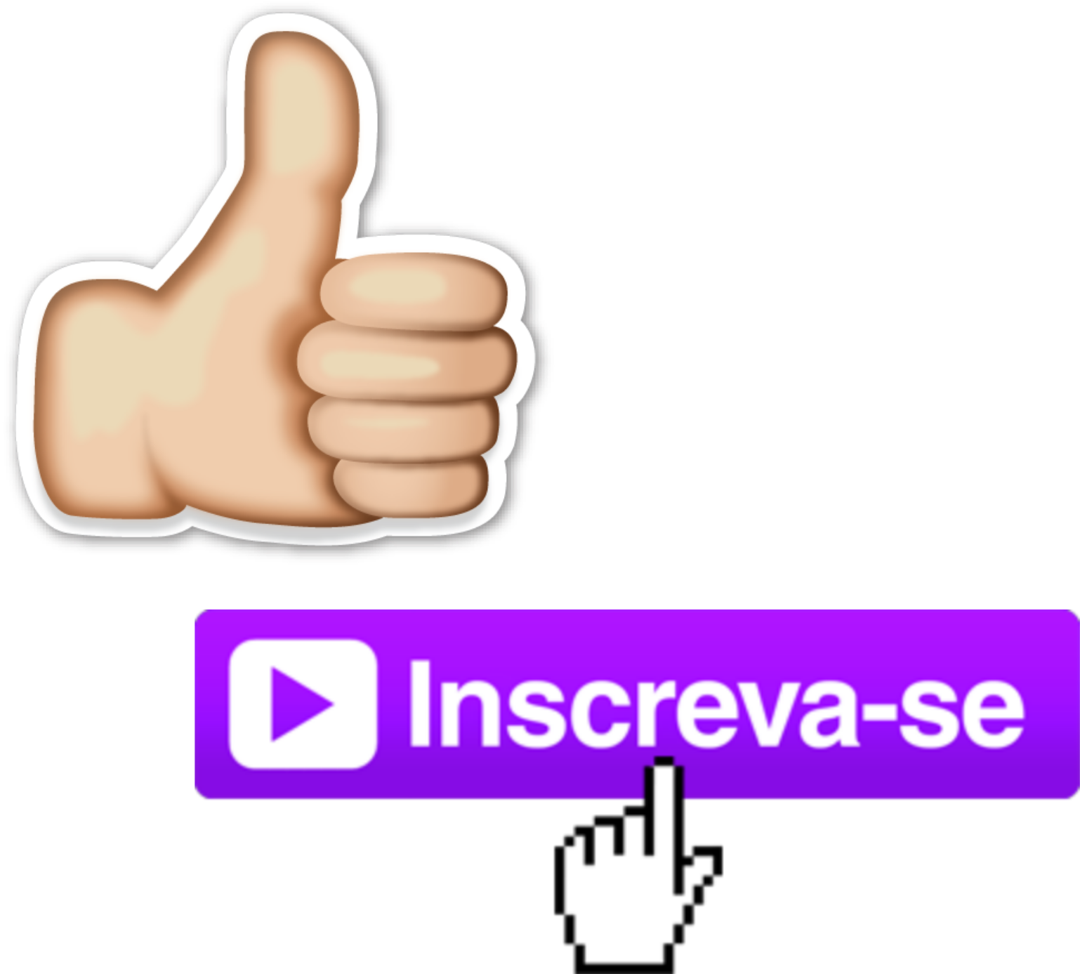 Thumbs Up Subscribe Button Graphic PNG