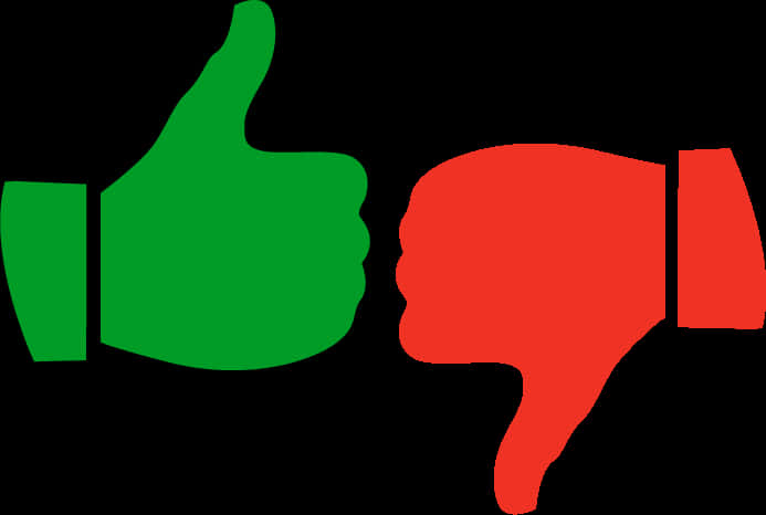 Thumbs Up Thumbs Down Contrast PNG