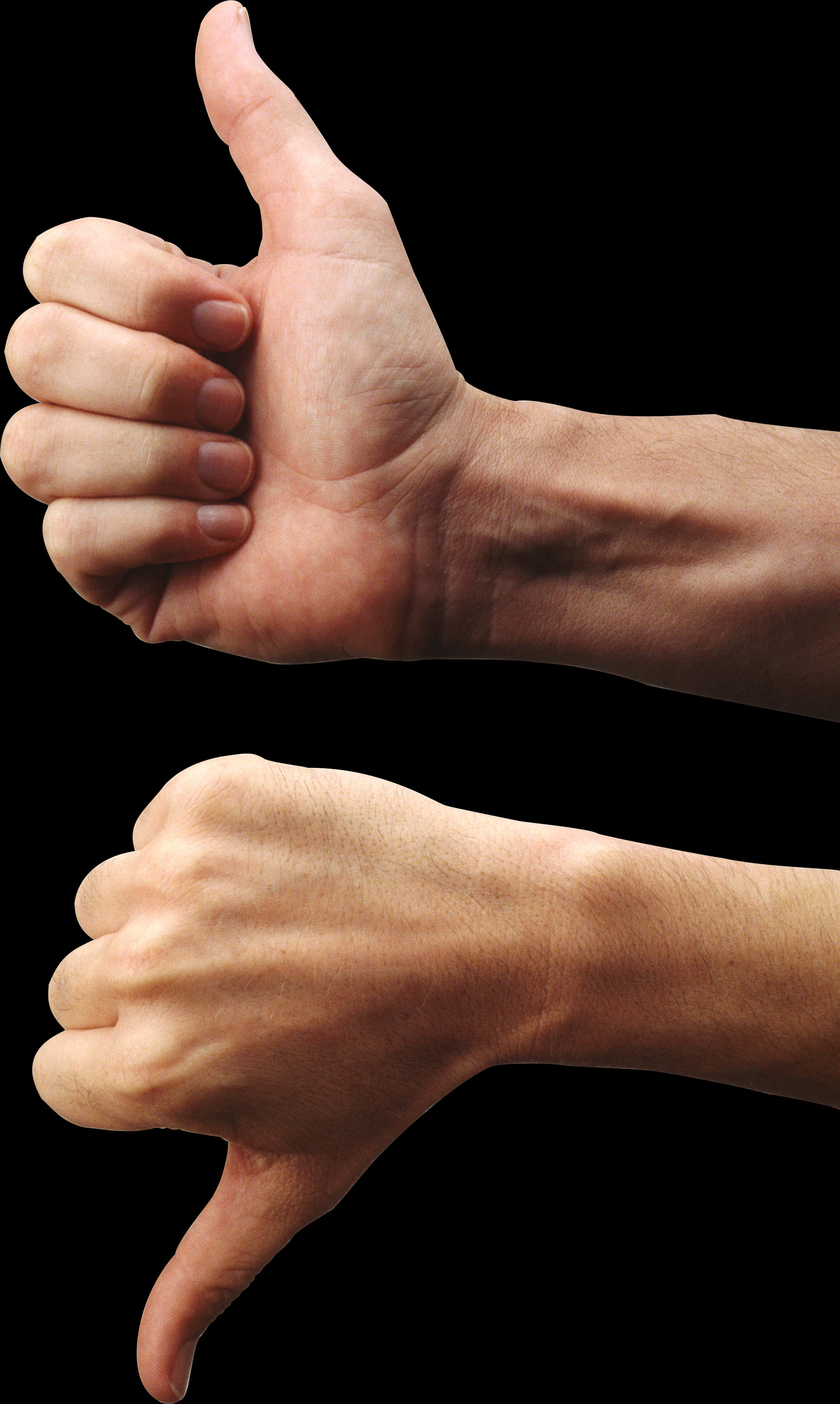 Thumbs Upand Down Gestures PNG