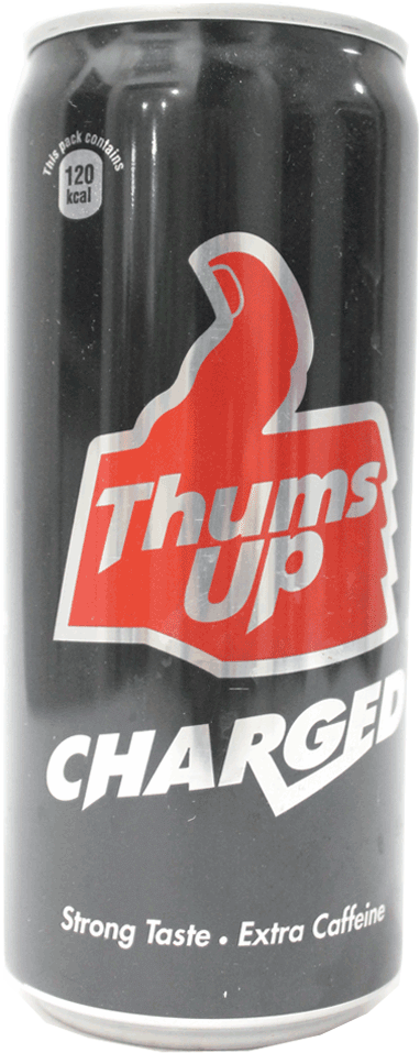 Thums Up Charged Caffeinated Beverage Can PNG
