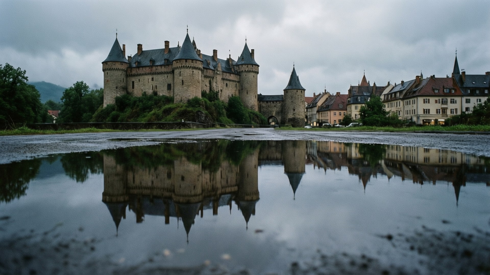 Thun Regnrefleksion Wallpapers