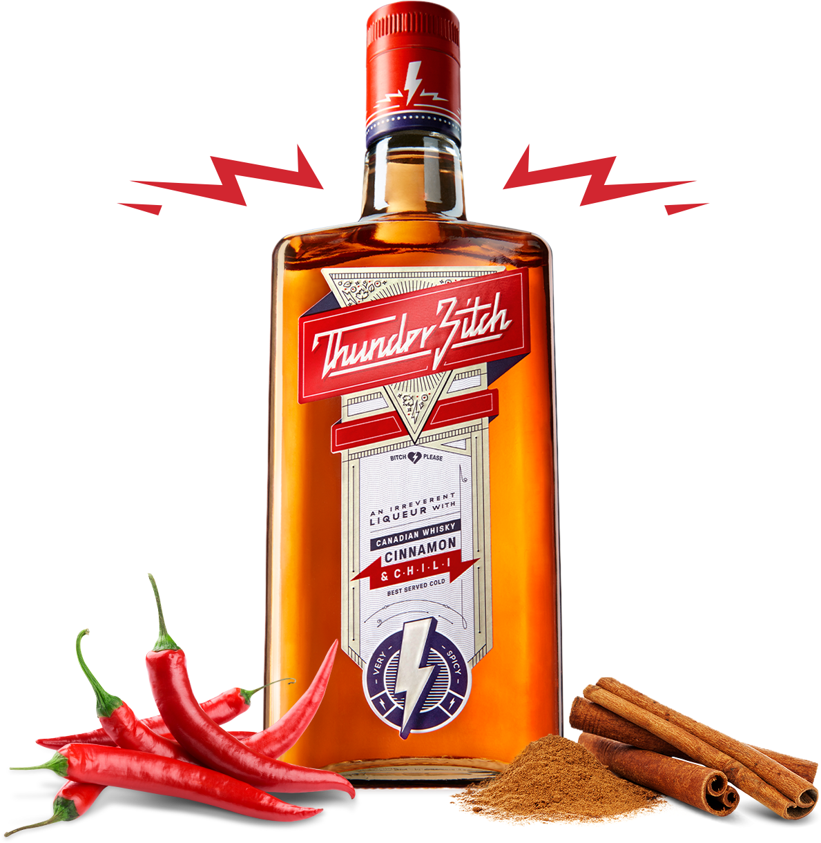 Thunder Bitch Whisky Cinnamon Spice PNG