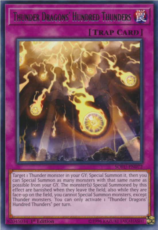 Thunder Dragons Hundred Thunders Card PNG