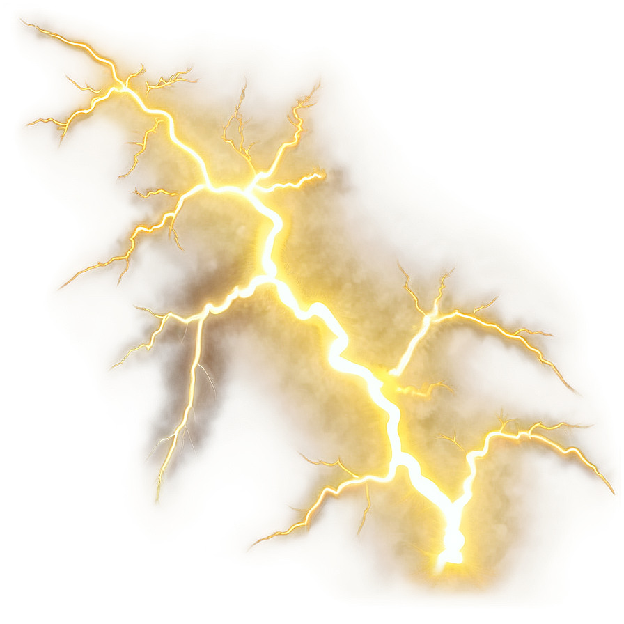 Thunderous Yellow Lightning Png 95 PNG