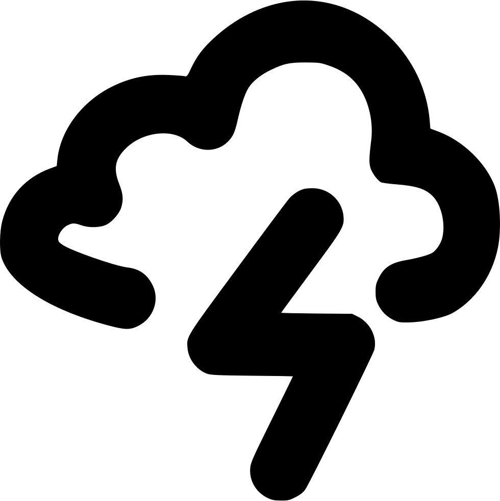 Thunderstorm Cloud Lightning Icon PNG