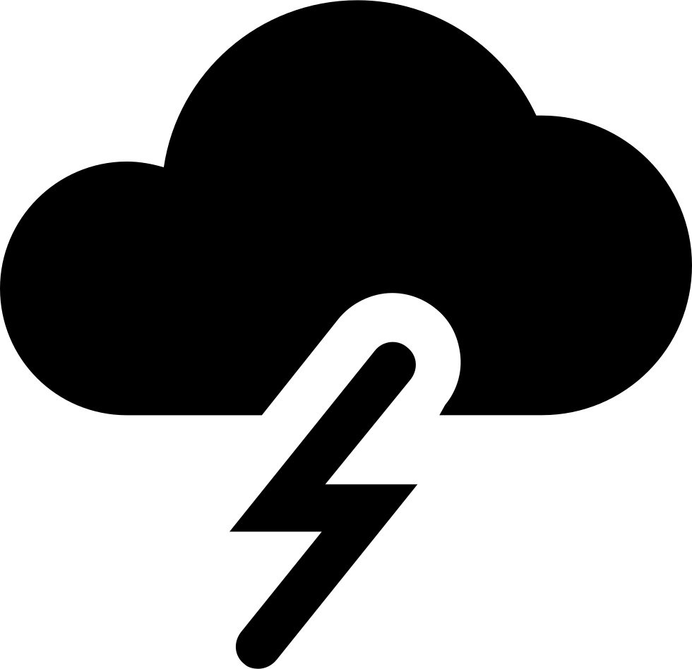 Thunderstorm Cloud Lightning Icon PNG
