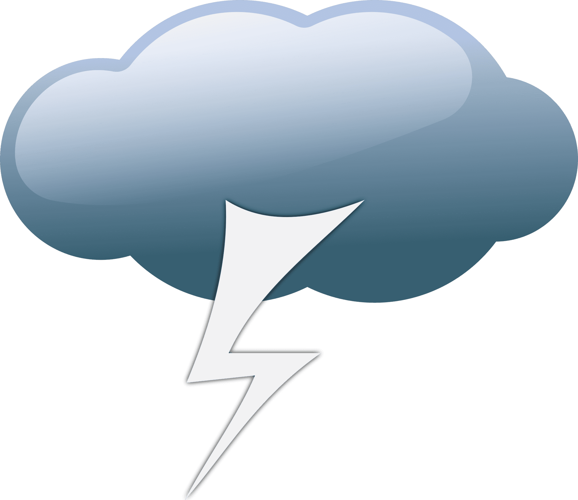 Thunderstorm Cloudand Lightning Icon PNG