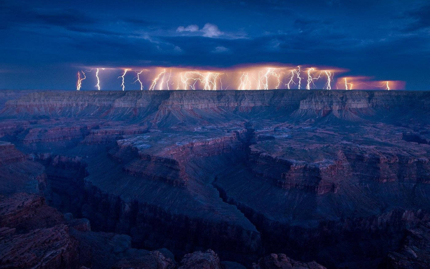 Thunderstorm Over Canyon Wallpaper