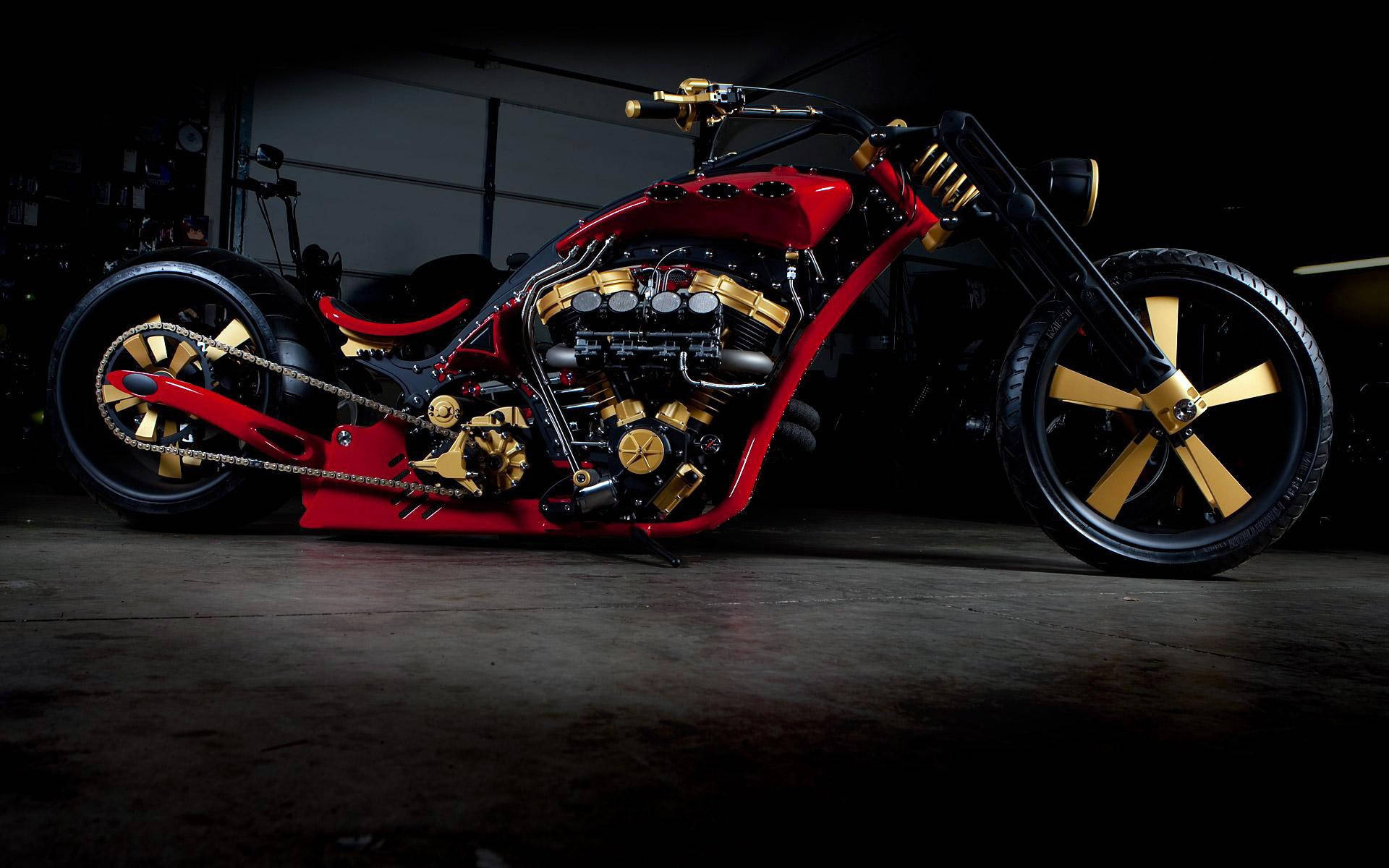 ThunderStruck Custom Bobber Motorcycle Wallpaper