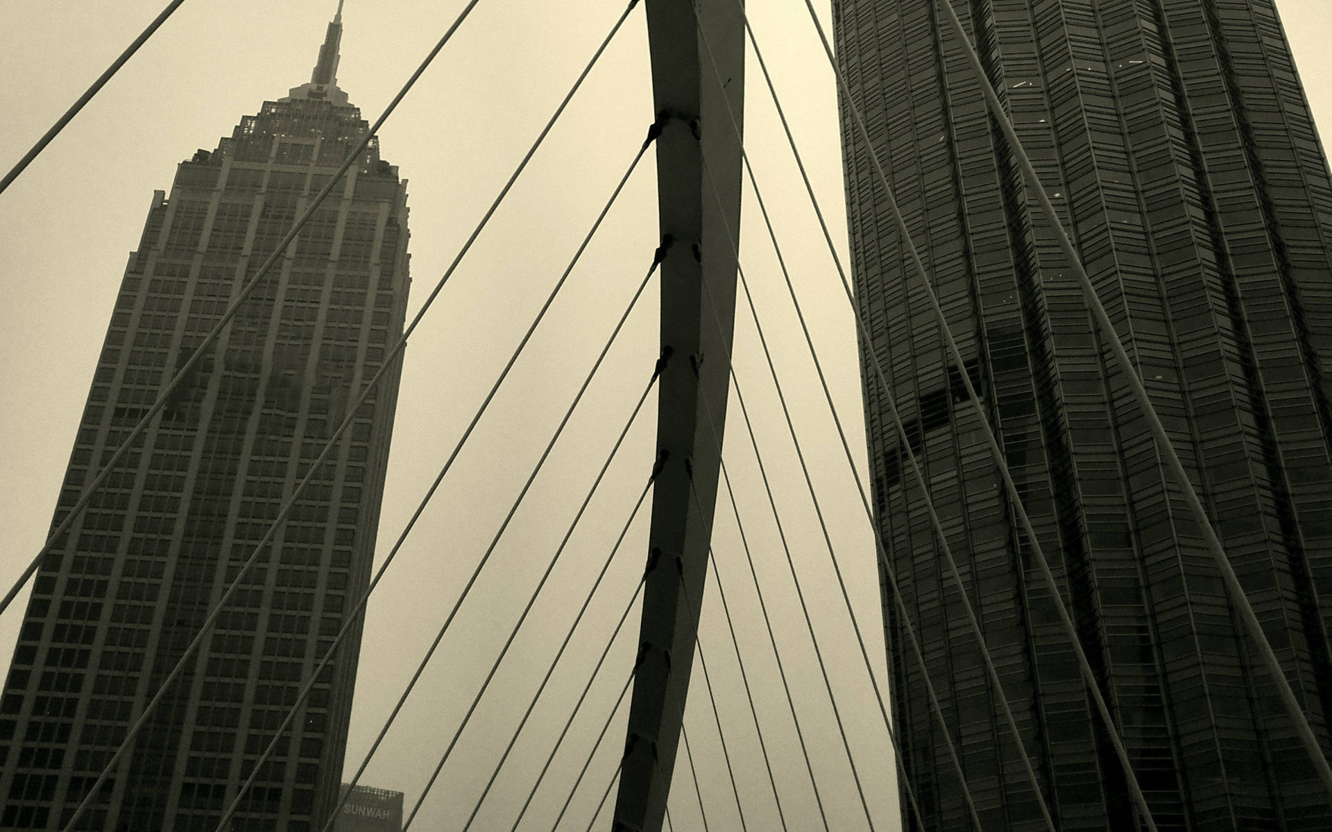 Tianjinhai River Bridge View - Utsikt Över Tianjin Hai River Bridge Wallpaper