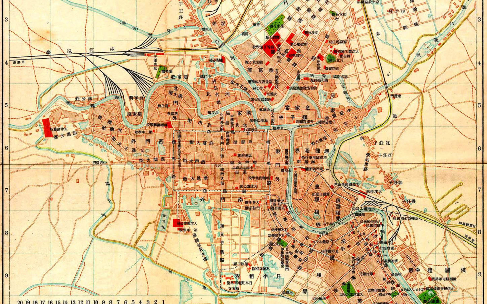 Mapade La Ciudad De Tianjin Fondo de pantalla