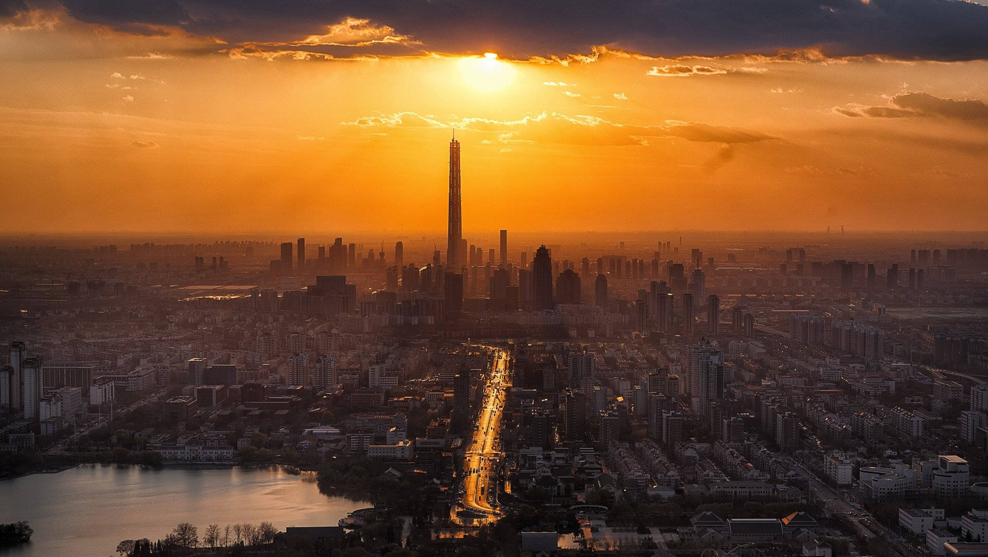 Fotografia De Tianjin Sun Papel de Parede