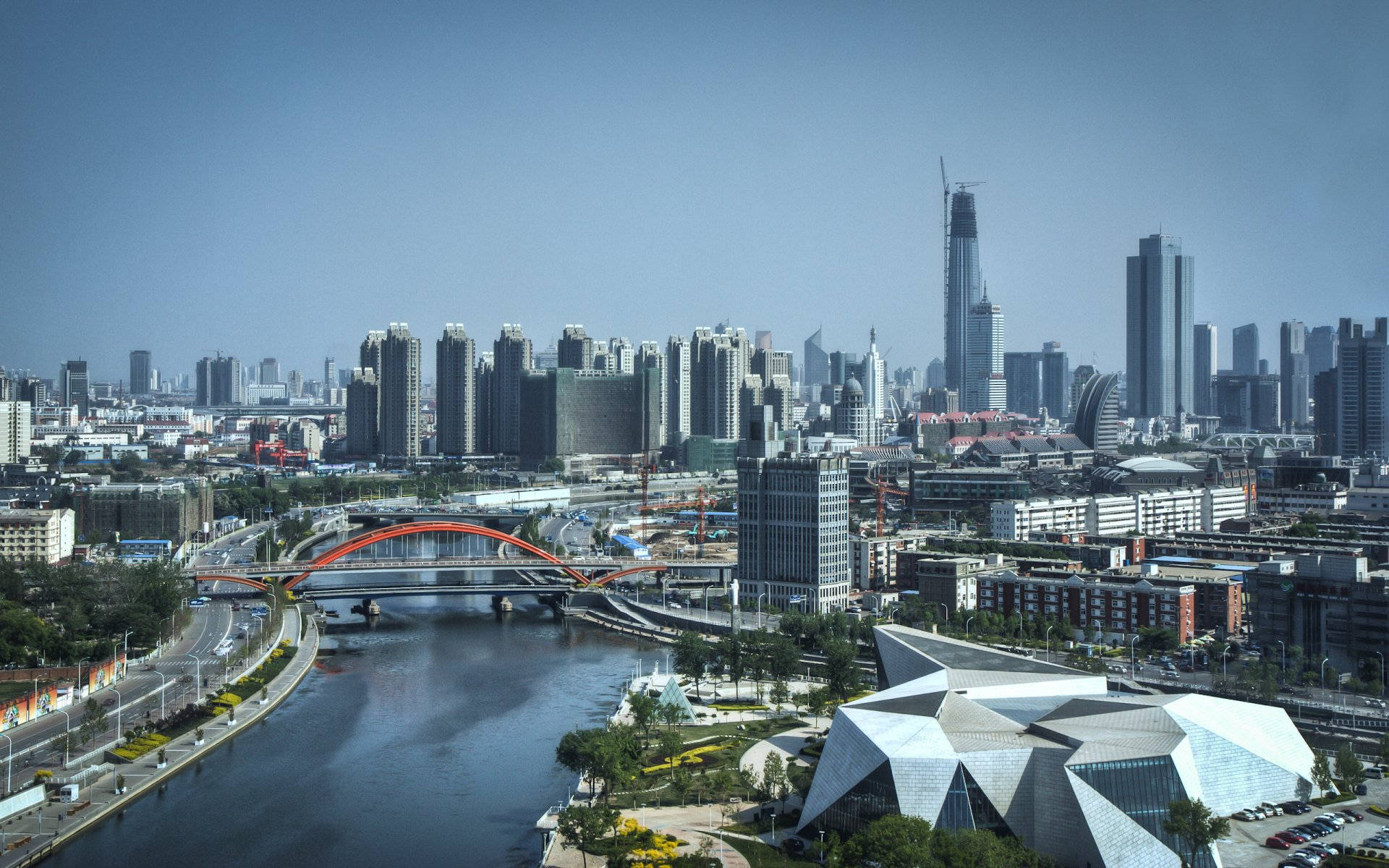 Fotografíapanorámica De Tianjin Fondo de pantalla