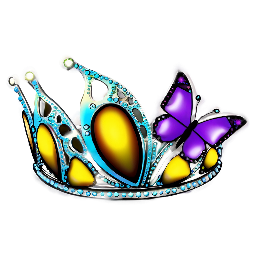 Tiara With Butterflies Png 05252024 PNG