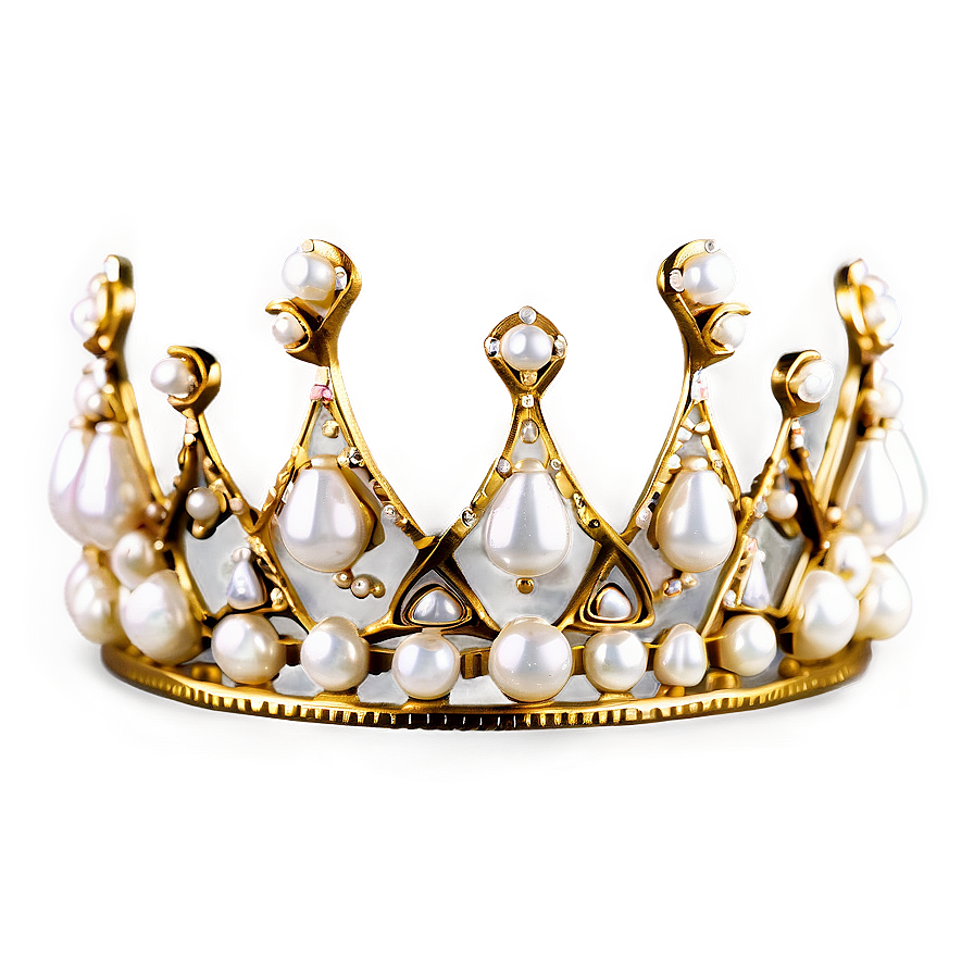 Tiara With Pearls Png 05252024 PNG