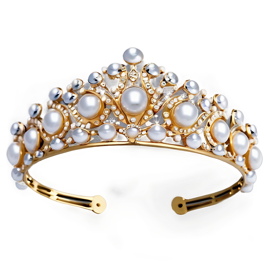 Tiara With Pearls Png Sqv93 PNG