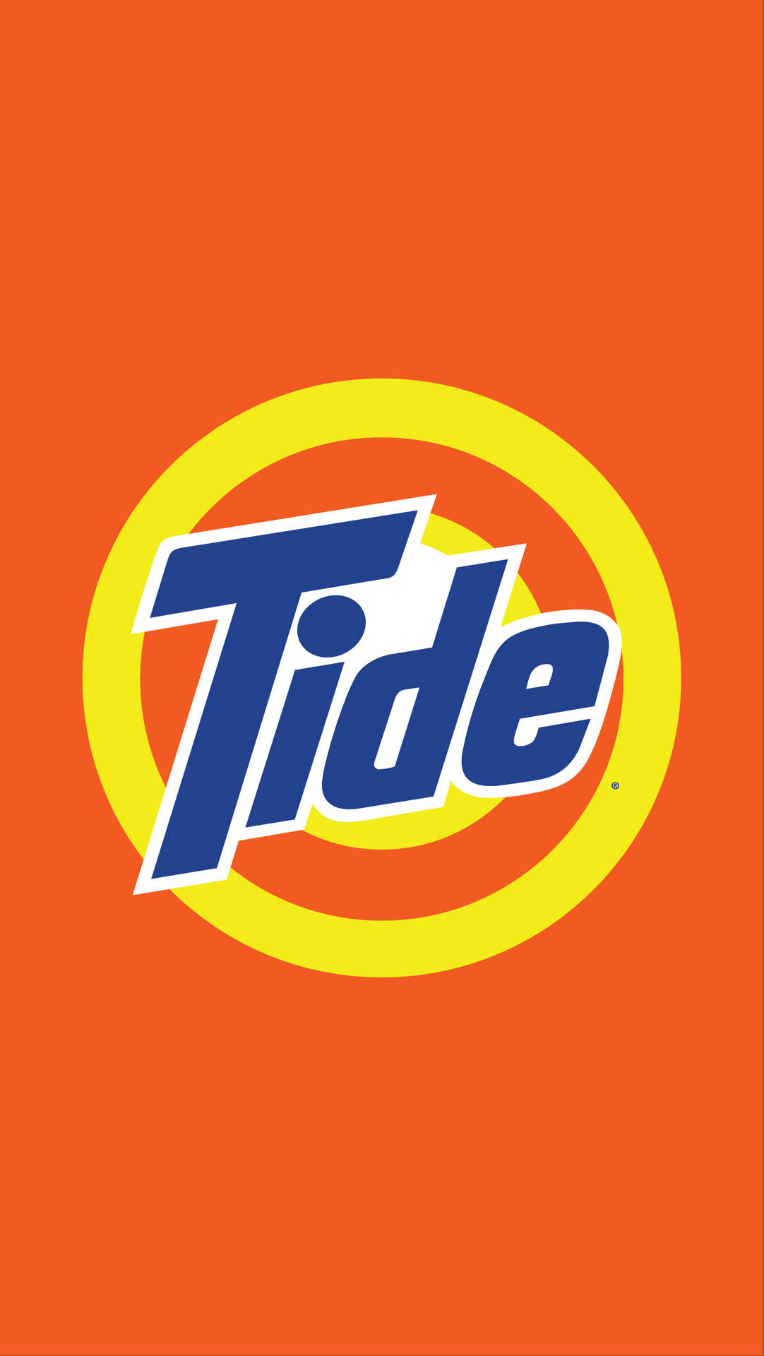 Tapet til iPhone SE med Tide Logo: Et fladt designet tapet med Tide-logoet på det. Wallpaper