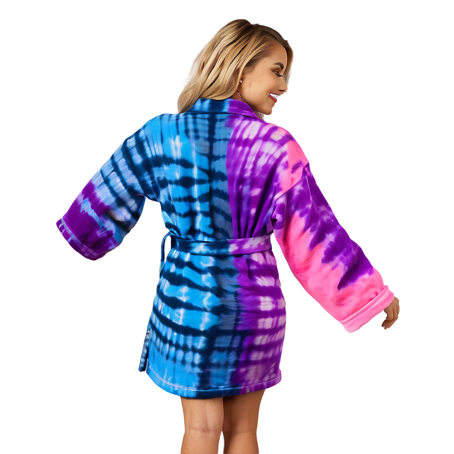 Tie-dye Fun Robe Png Ngw38 PNG