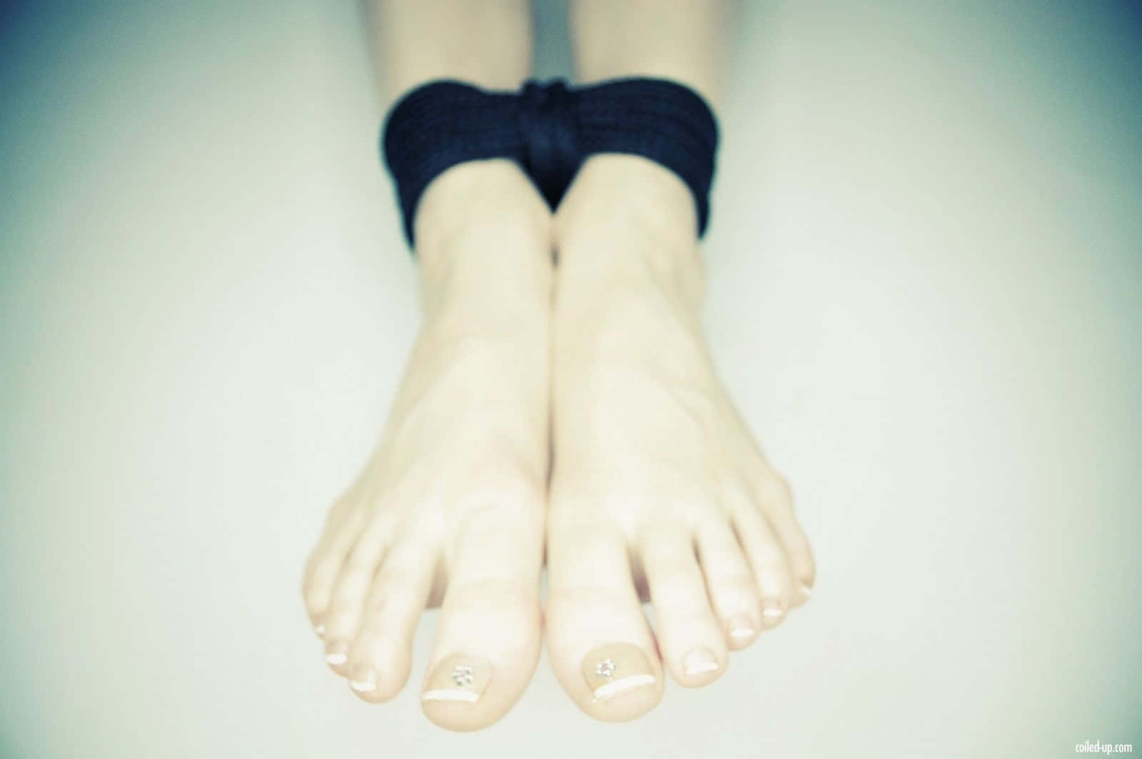 Tied Bare White Girl Feet Wallpaper