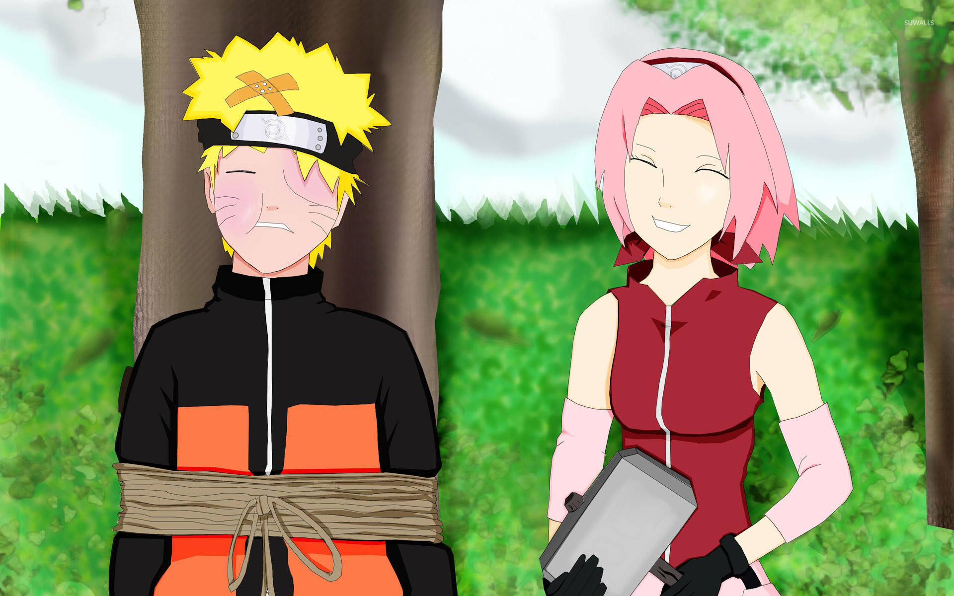 Tied Naruto With Sakura