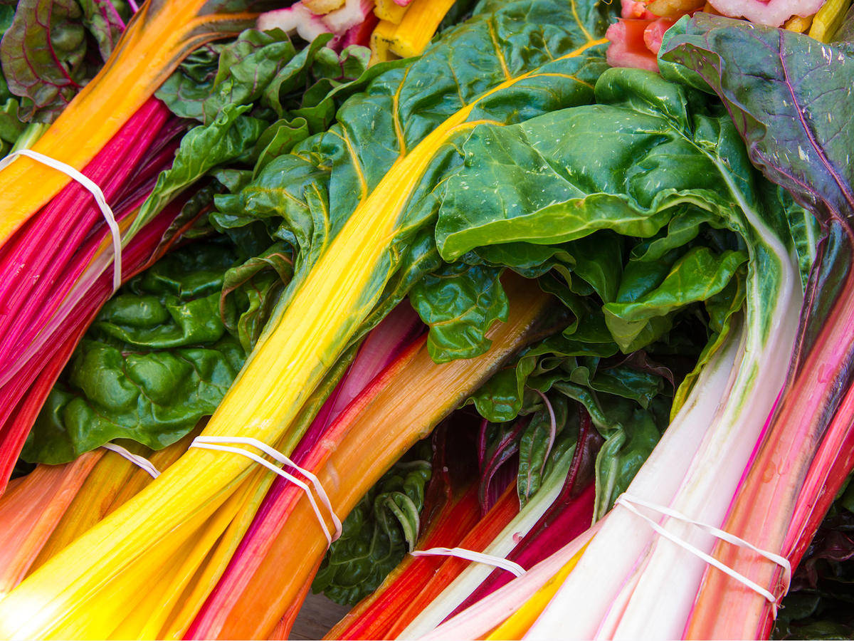 Tied Up Colorful Swiss Chard Vegetables Wallpaper