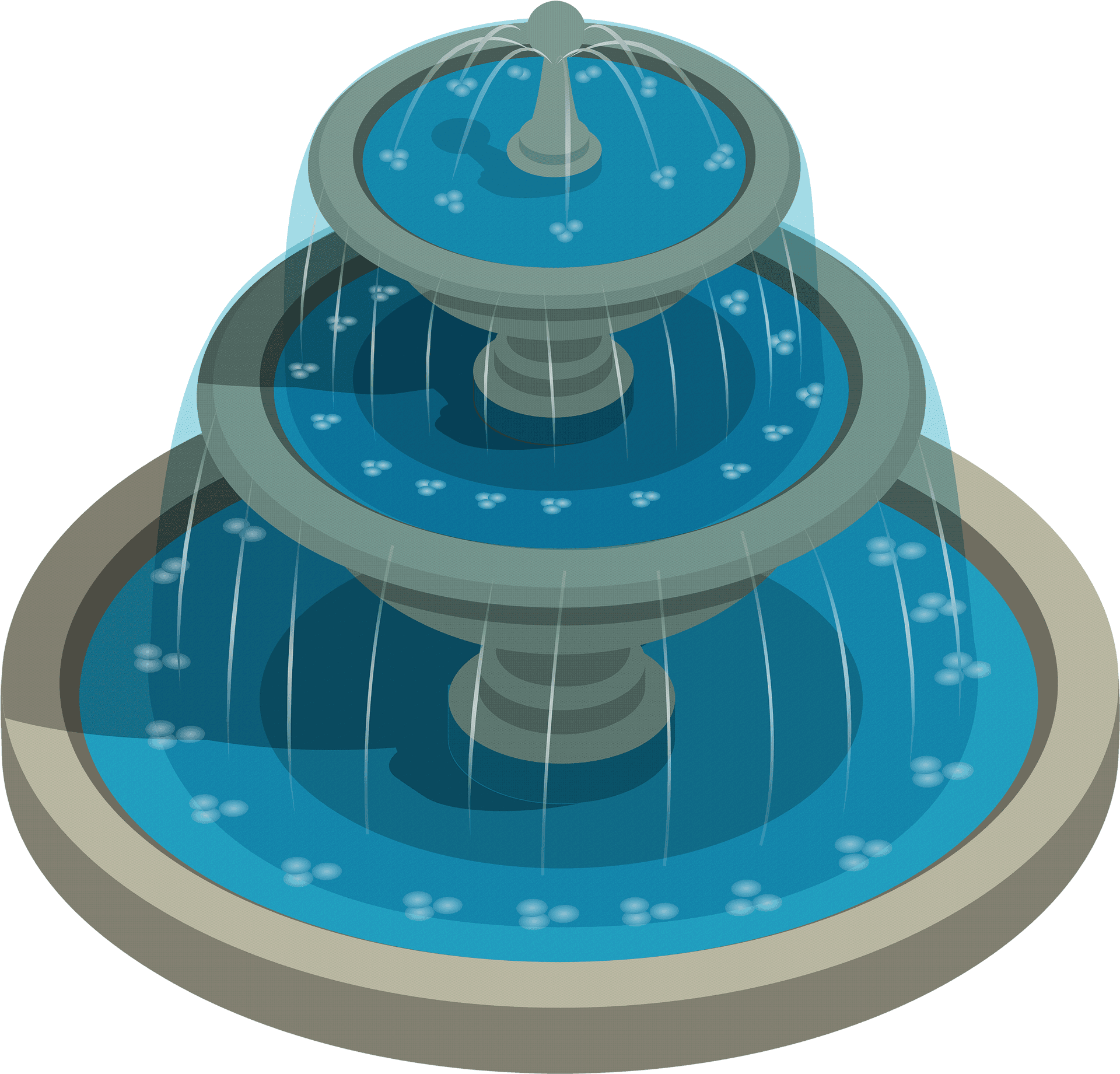 Tiered Fountain Illustration.png PNG