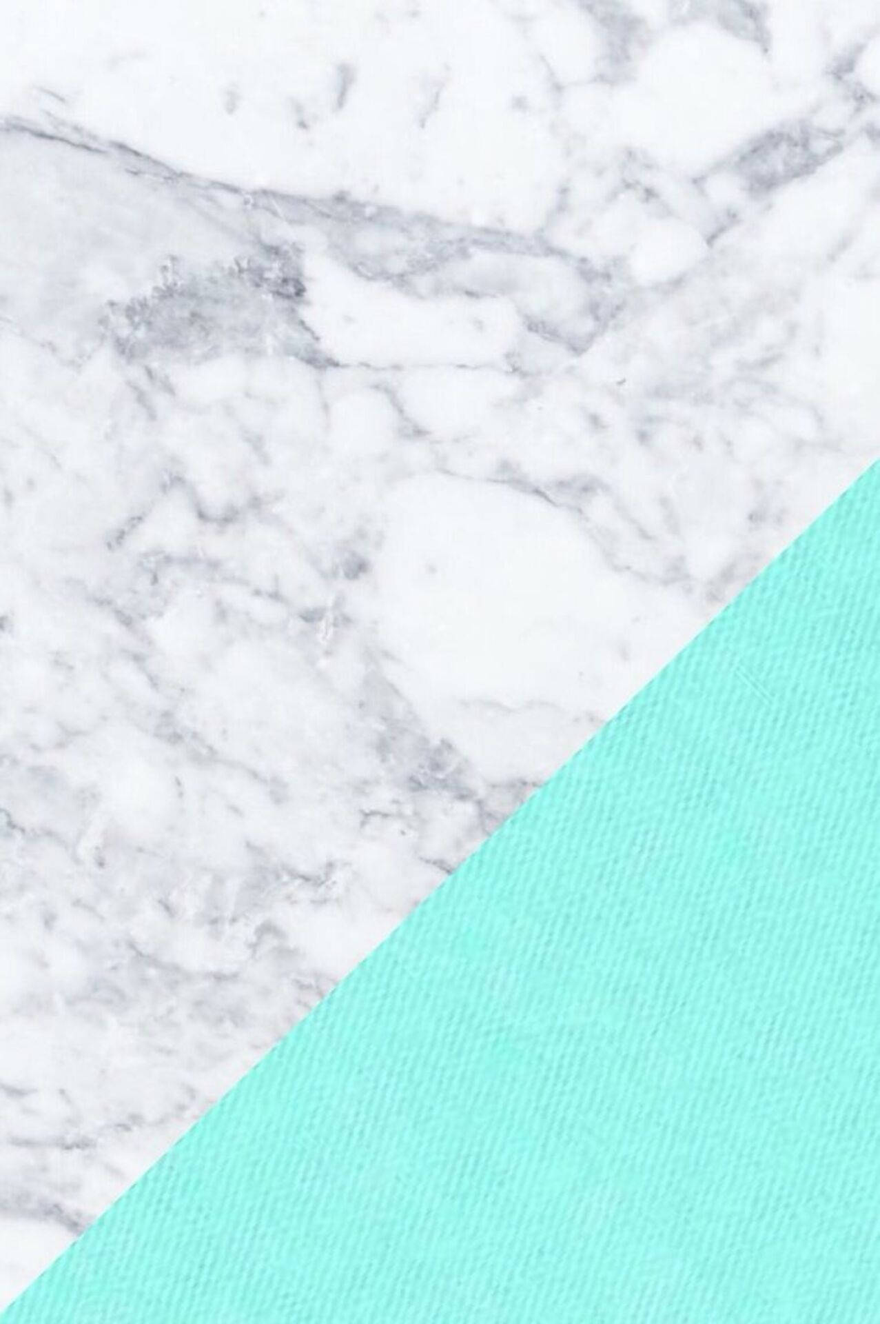 Tiffany Blue And White Marble Wallpaper