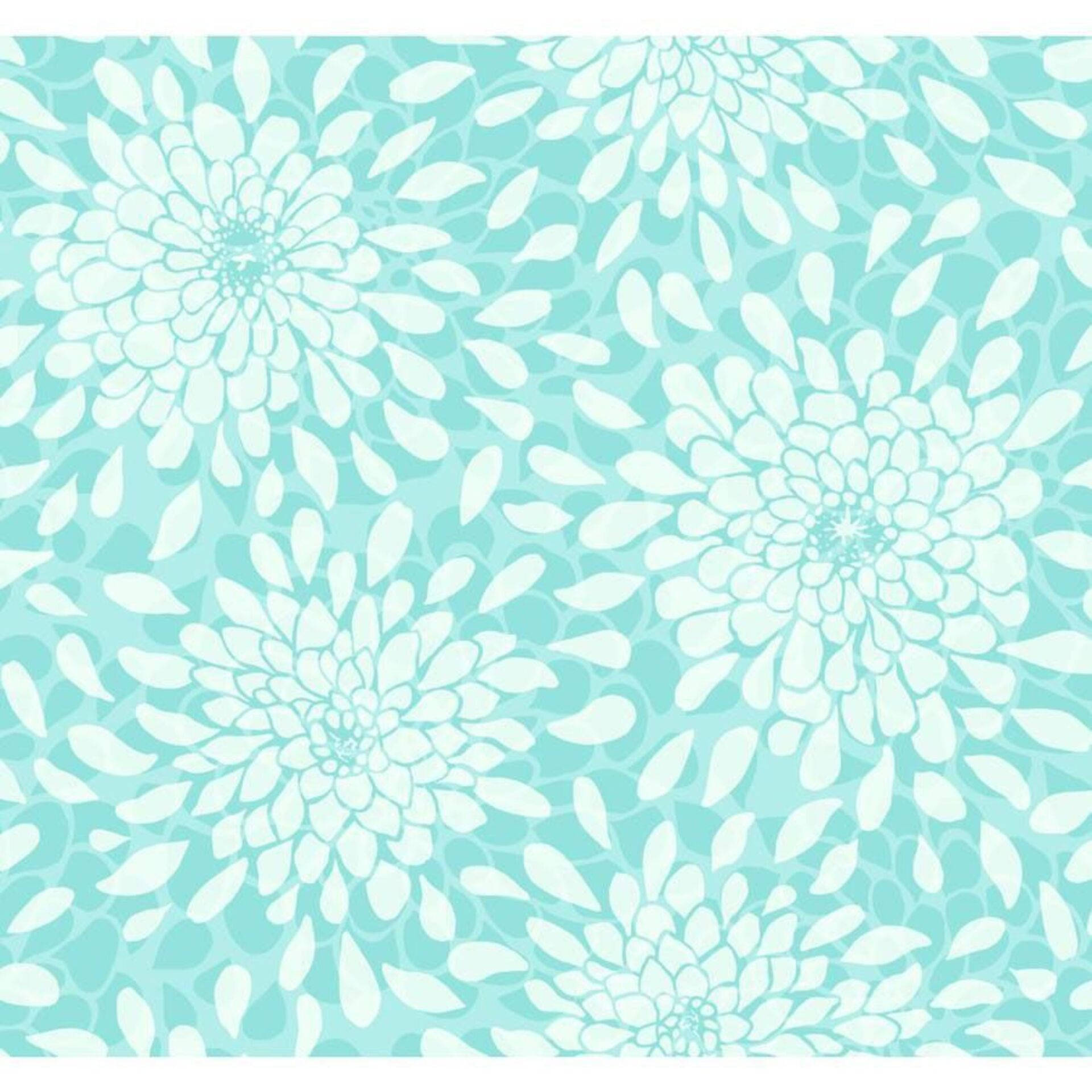 Tiffany Blue Flower Patterns Wallpaper