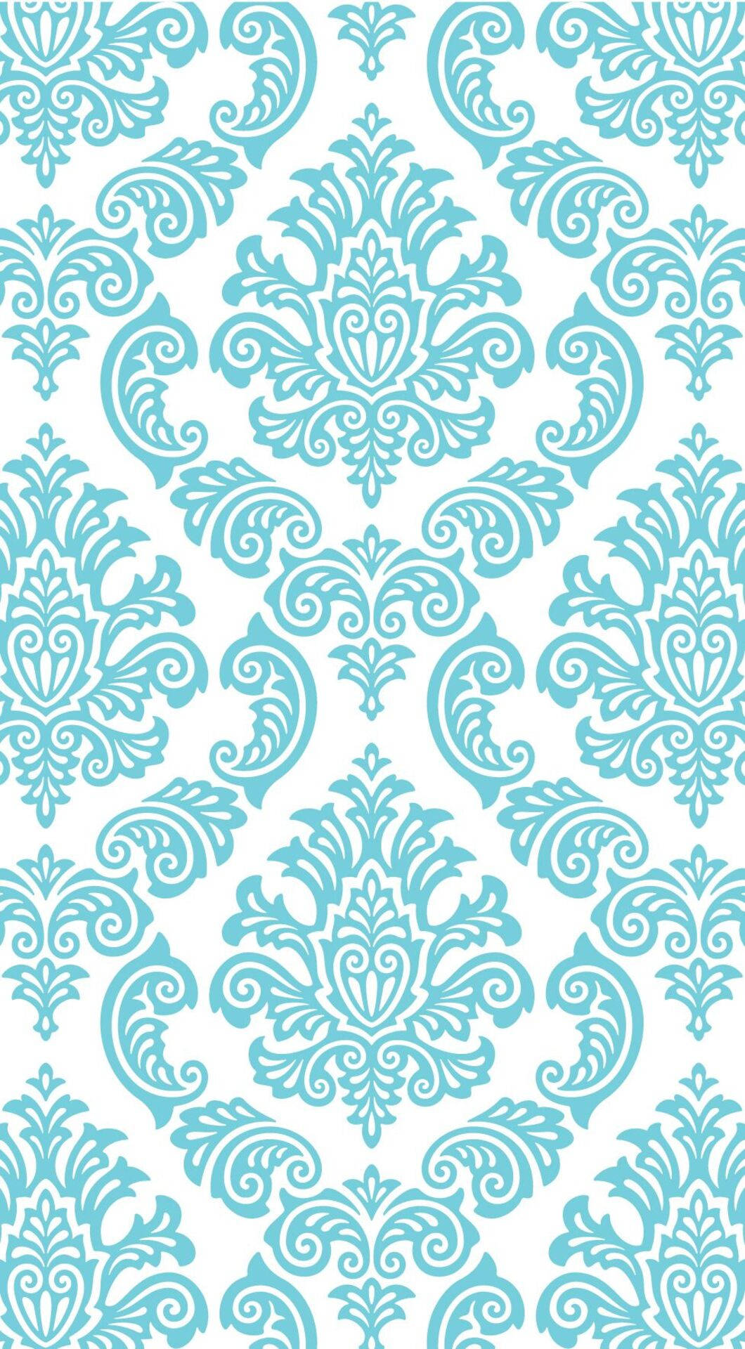 Tiffany Blue Regal Pattern Wallpaper
