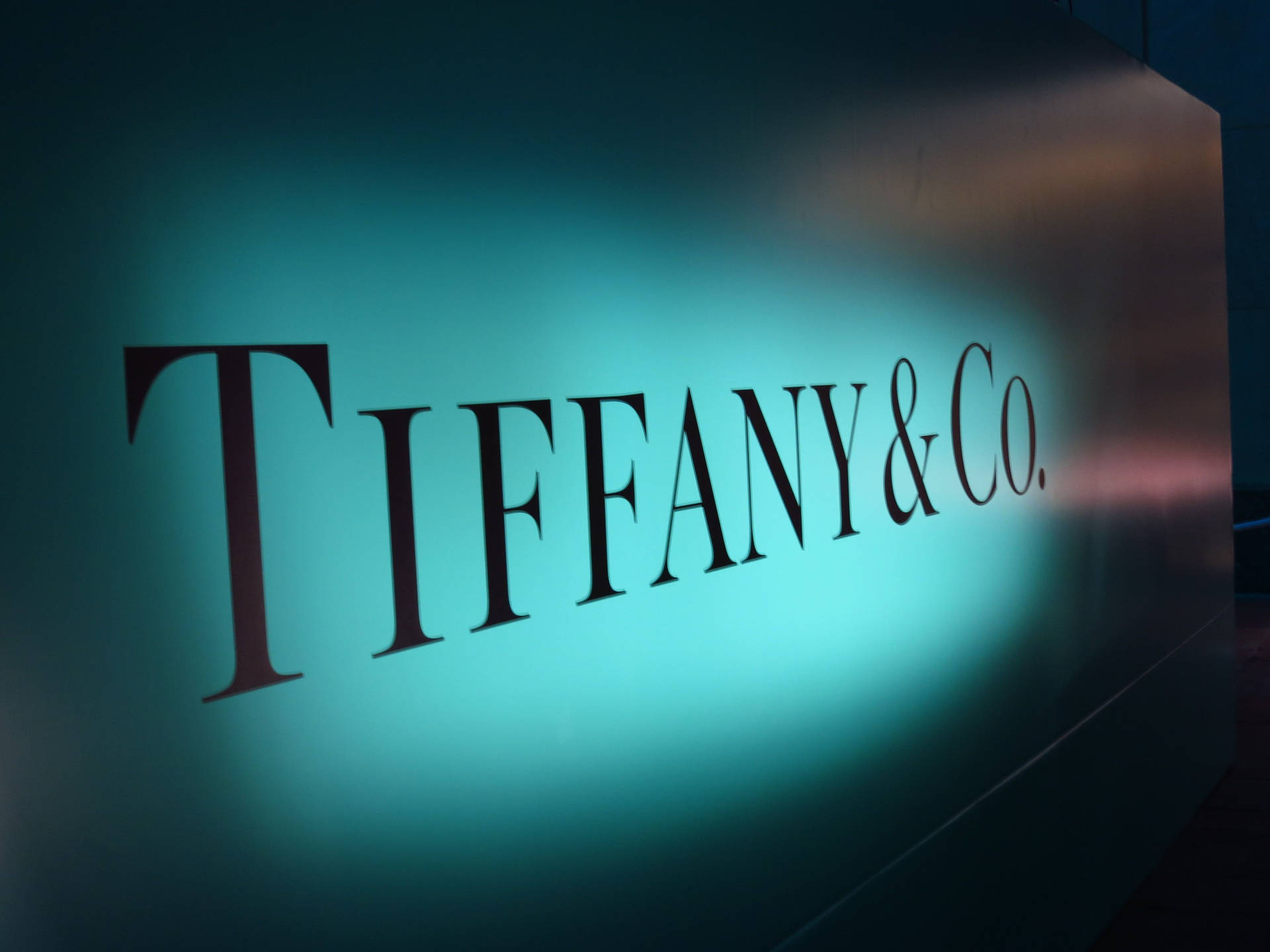 Tiffany & Co. Blåt Logo Wallpaper