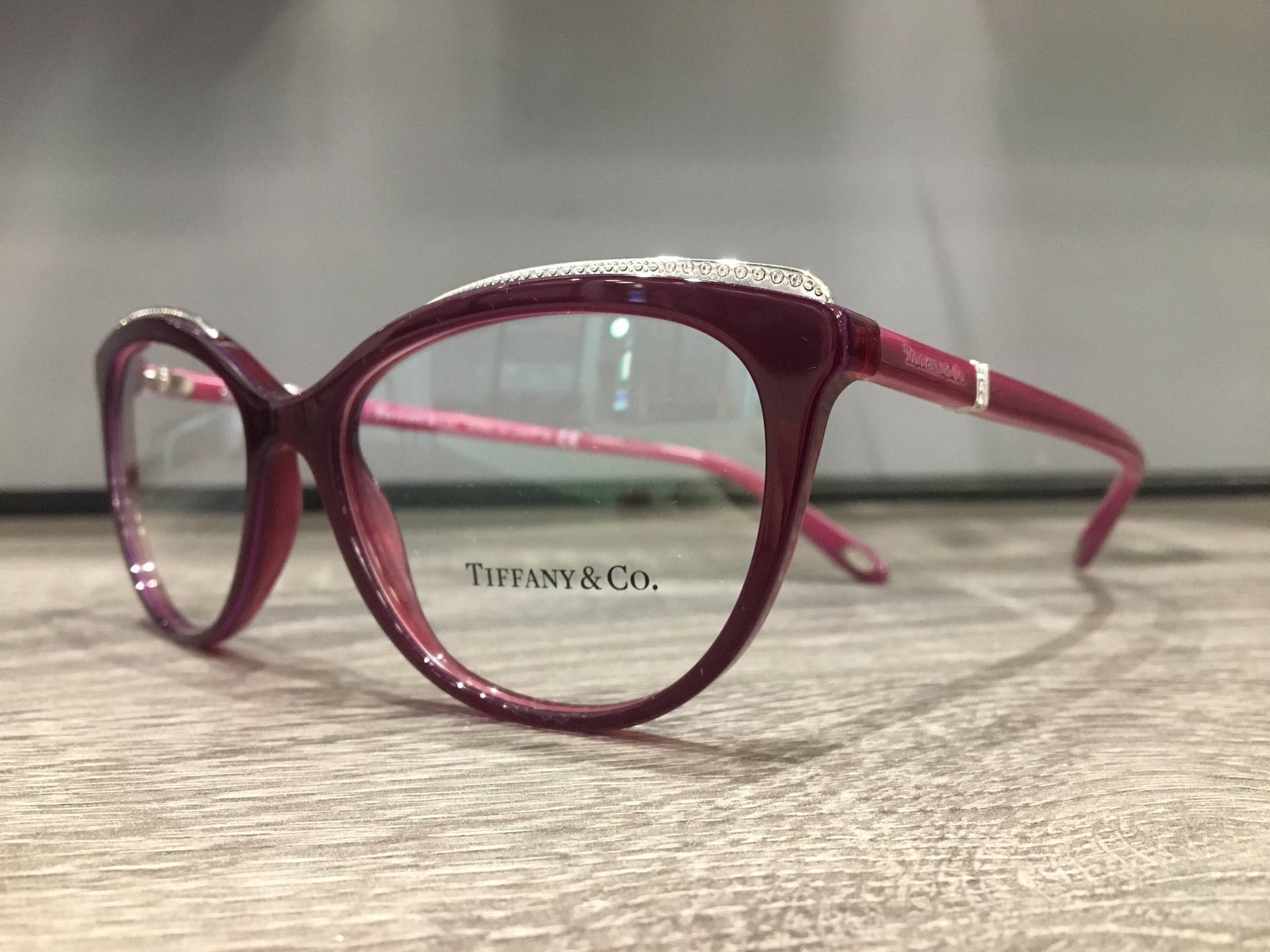 Chic Red Eyeglasses by Tiffany&Co. Wallpaper