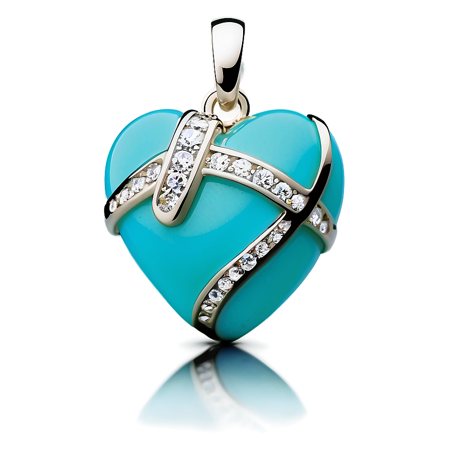 Tiffany Love Heart Pendant Png 06242024 PNG