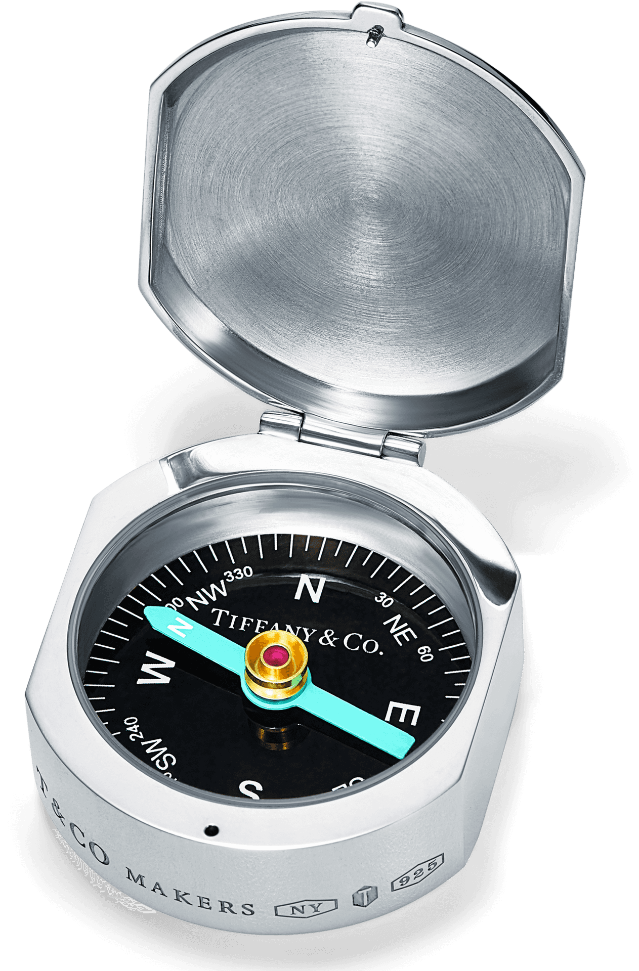 Tiffany Silver Compass PNG