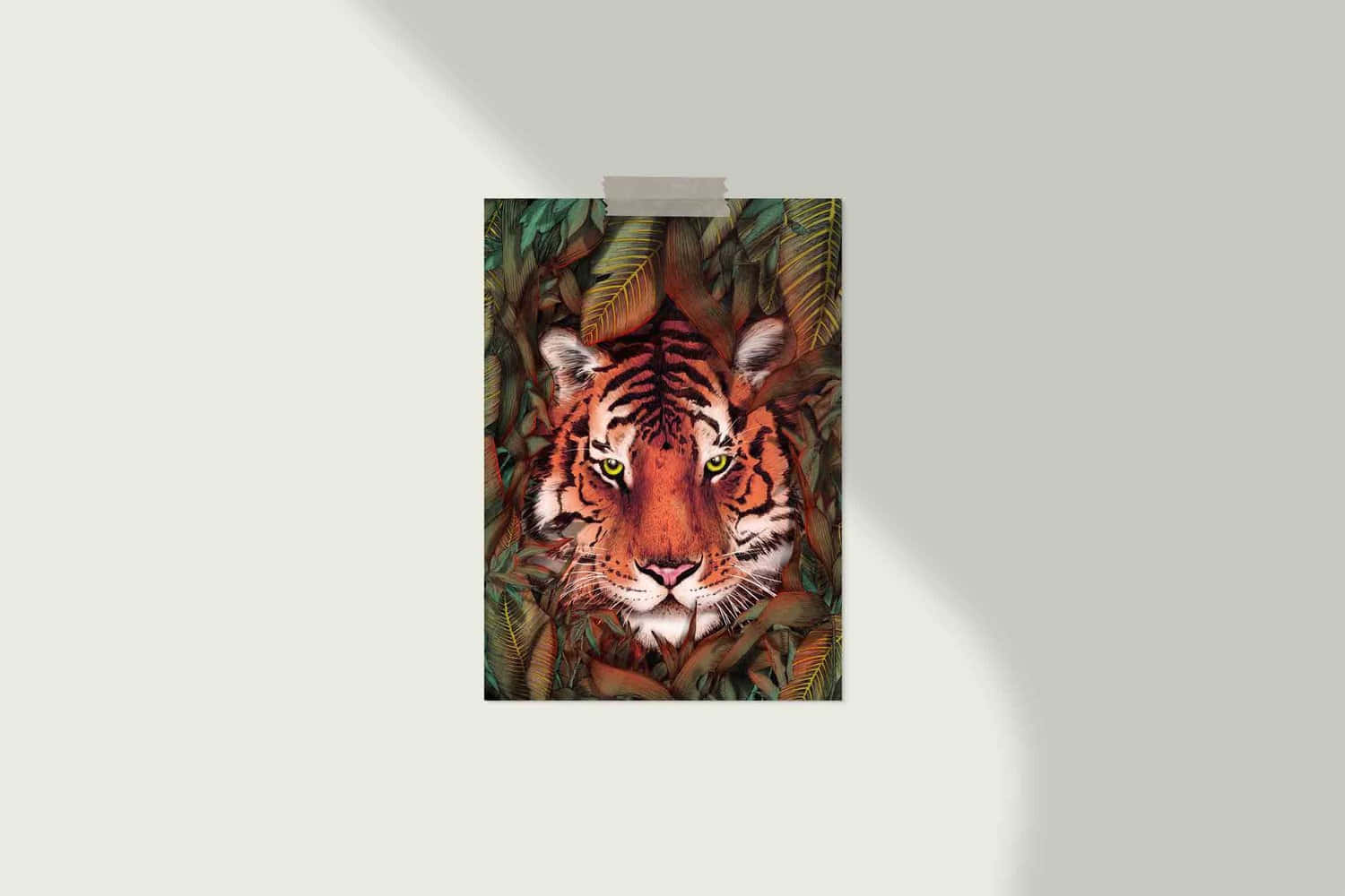 Tiger Face Camouflage Artwork Wallpaper