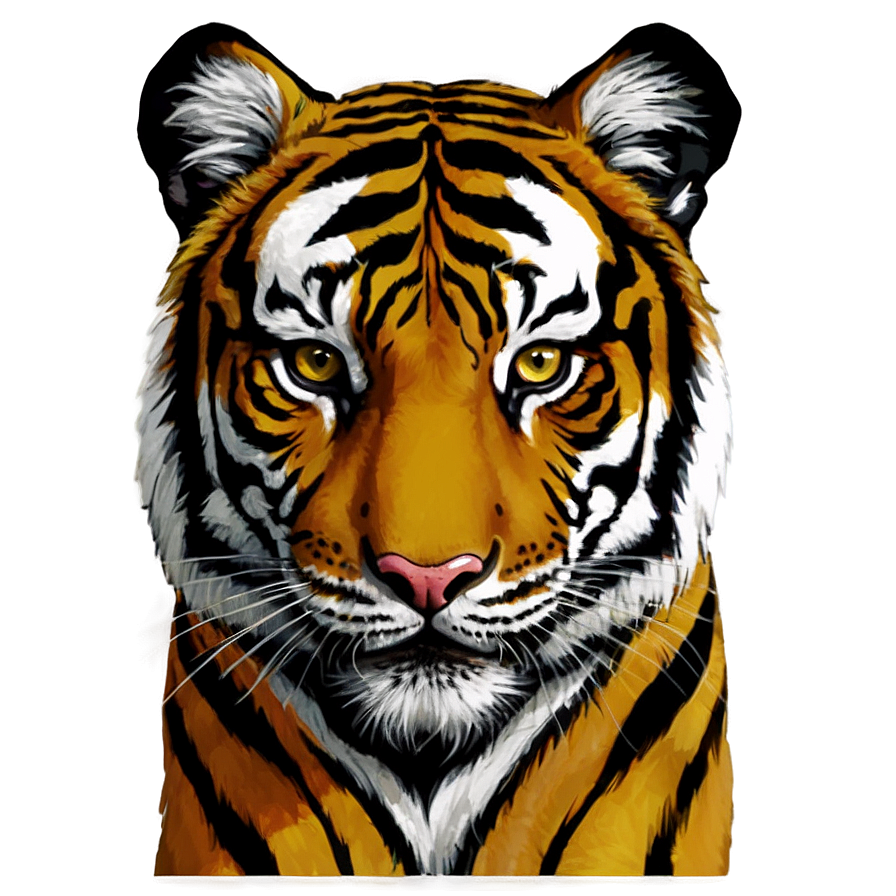 Tiger Face In Shadows Png 06252024 PNG