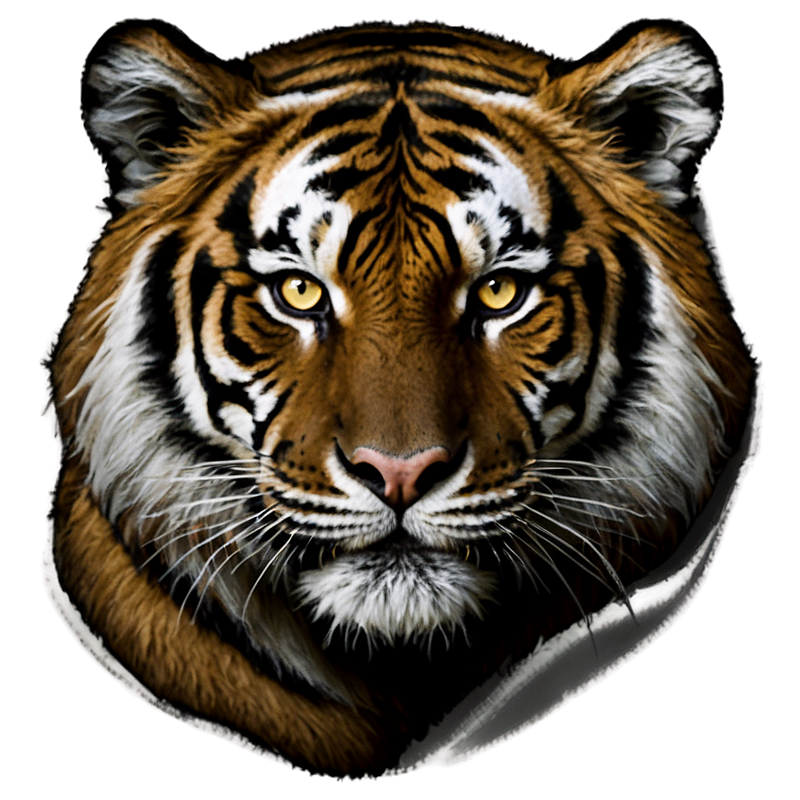 Tiger Face In Shadows Png Jap PNG