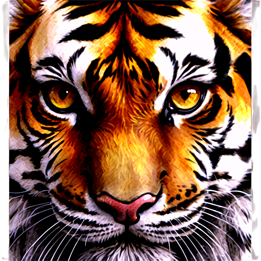 Tiger Face Watercolor Effect Png 53 PNG