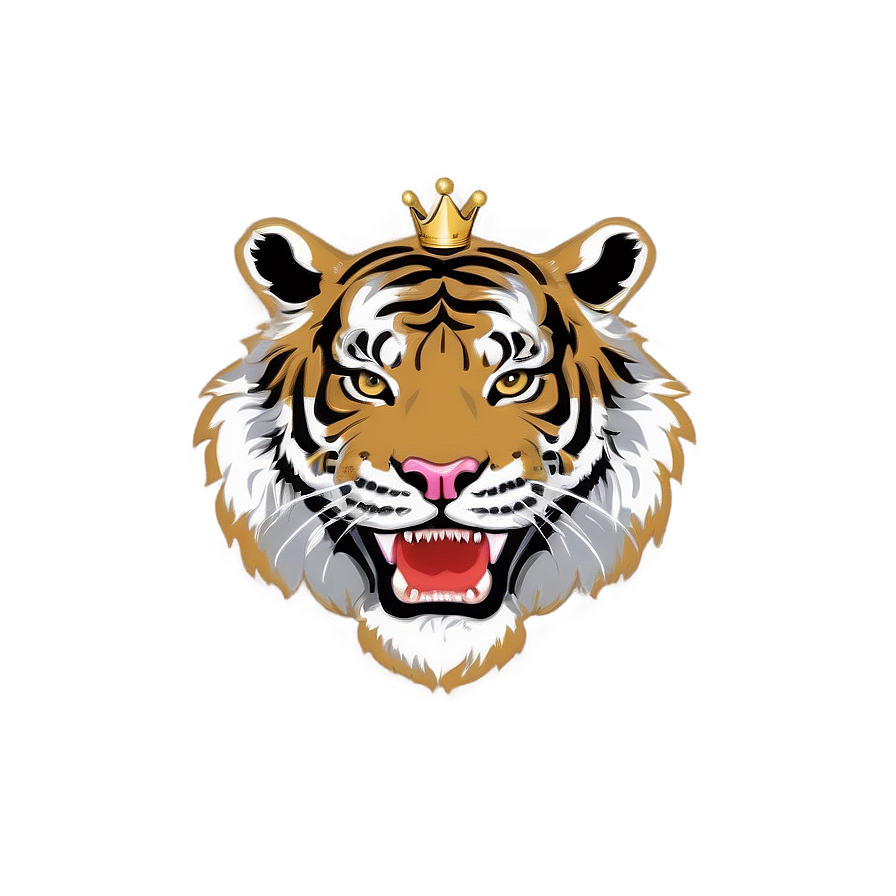 Tiger Face With Crown Png Oag PNG