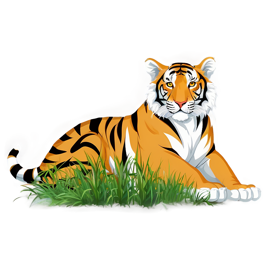 Tiger In Grass Png 31 PNG