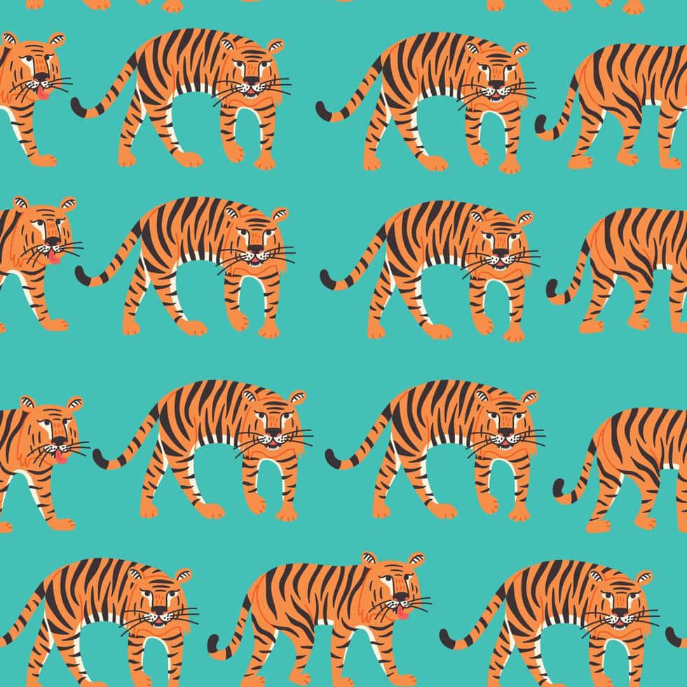 Tiger Pattern Aesthetic Background Wallpaper
