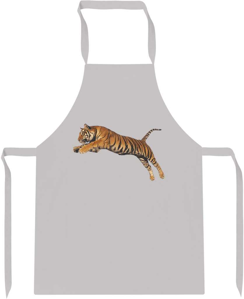 Tiger Print White Apron PNG