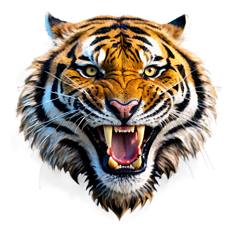 Tiger's Dominant Rage Png 06252024 PNG