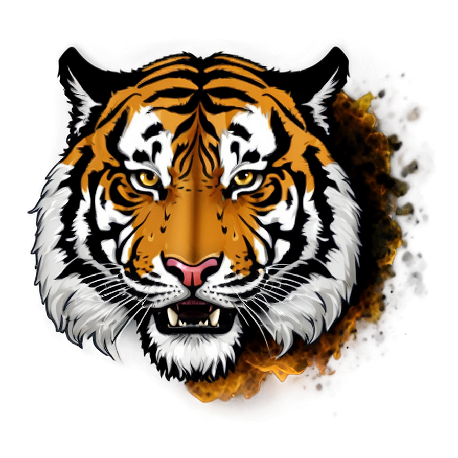 Tiger's Dominant Rage Png 06252024 PNG